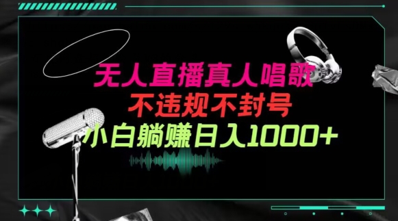 抖音24小时无人直播音乐,不违规,不封号纯撸音浪,小白实操当天日入1000+-轻创社项目网