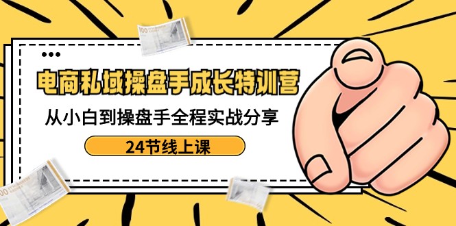 电商私域操盘手成长特训营:从小白到操盘手全程实战分享-24节线上课-轻创社项目网