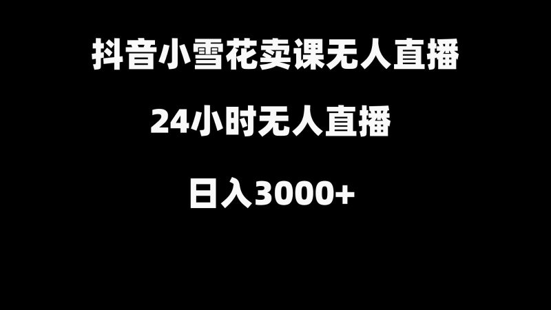 抖音小雪花卖缝补收纳教学视频课程,无人直播日入3000+-轻创社项目网