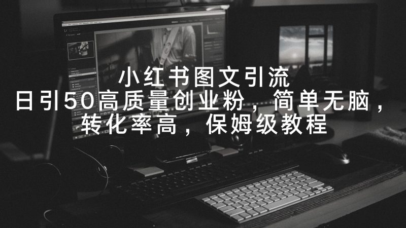 (9040期)小红书图文引流,日引50高质量创业粉,简单无脑,转化率高,保姆级教程-轻创社项目网