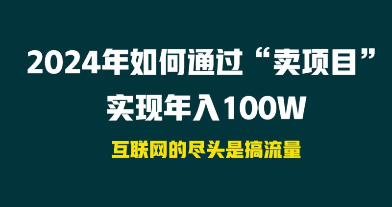 (9147期) 2024年如何通过“卖项目”实现年入100W-轻创社项目网