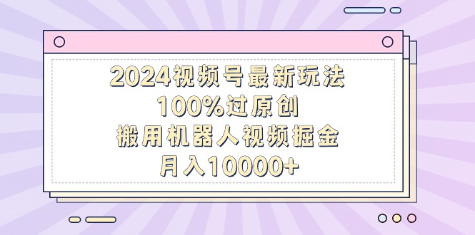 (9151期)2024视频号最新玩法,100%过原创,搬用机器人视频掘金,月入10000+-轻创社项目网