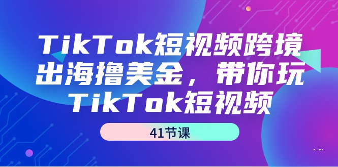(9155期)TikTok短视频跨境出海撸美金,带你玩TikTok短视频(41节课)-轻创社项目网