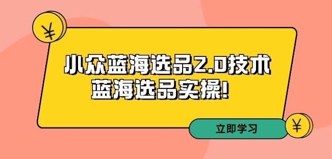 拼多多培训第33期:小众蓝海选品2.0技术-蓝海选品实操!-轻创社项目网