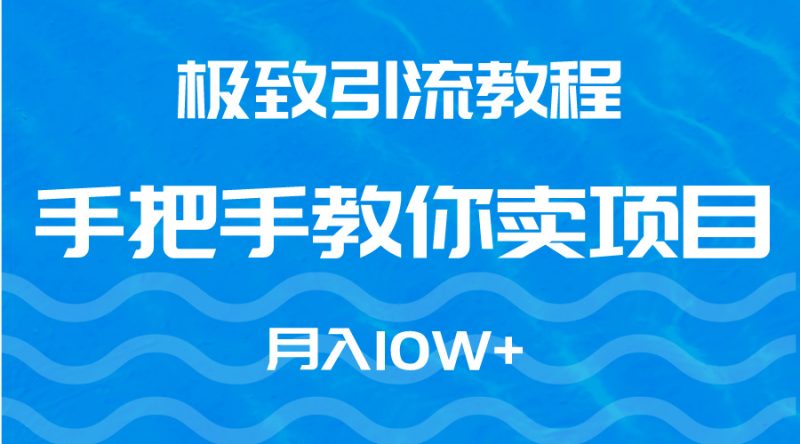 (9265期)极致引流教程,手把手教你卖项目,月入10W+-轻创社项目网