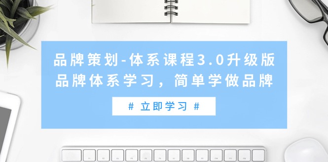 (9284期)品牌策划-体系课程3.0升级版,品牌体系学习,简单学做品牌(高清无水印)-轻创社项目网