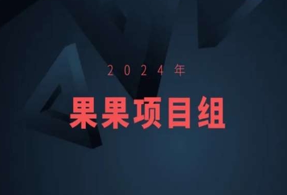 2024年果果项目组项目合集-果果最新项目-轻创社项目网
