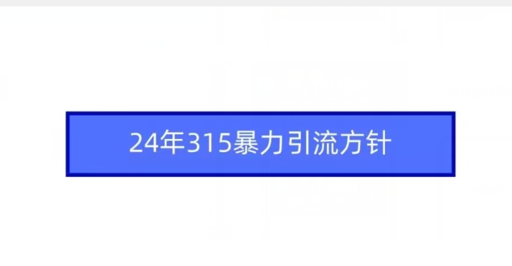 24年315暴力引流方针-轻创社项目网