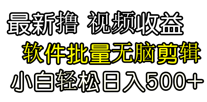 (9569期)发视频撸收益,软件无脑批量剪辑,第一天发第二天就有钱-轻创社项目网