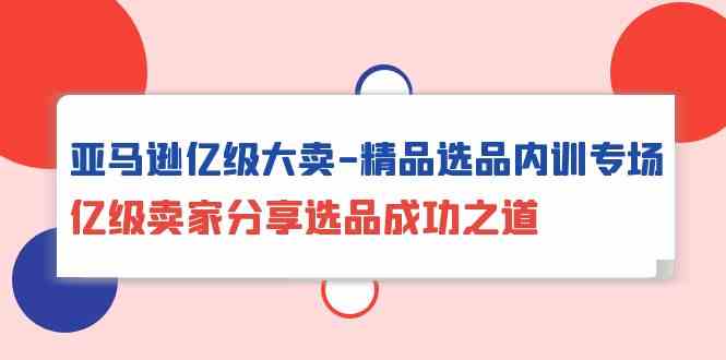 (10034期)亚马逊亿级大卖-精品选品内训专场,亿级卖家分享选品成功之道-轻创社项目网