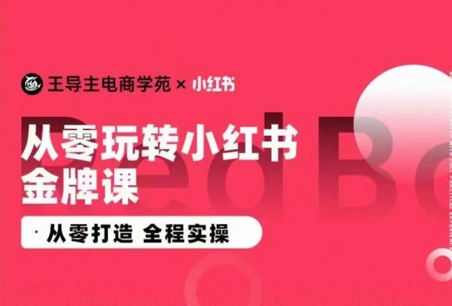 王导主·小红书电商运营实操课,从零打造 全程实操-轻创社项目网