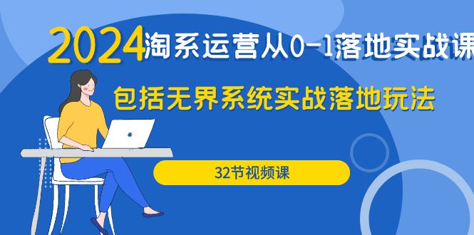 (9919期)2024·淘系运营从0-1落地实战课:包括无界系统实战落地玩法(32节)-轻创社项目网