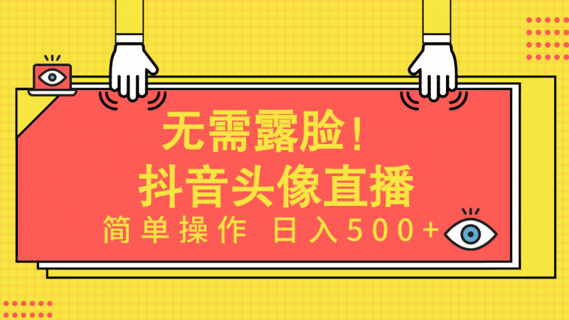 (9938期)无需露脸!Ai头像直播项目,简单操作日入500+!-轻创社项目网