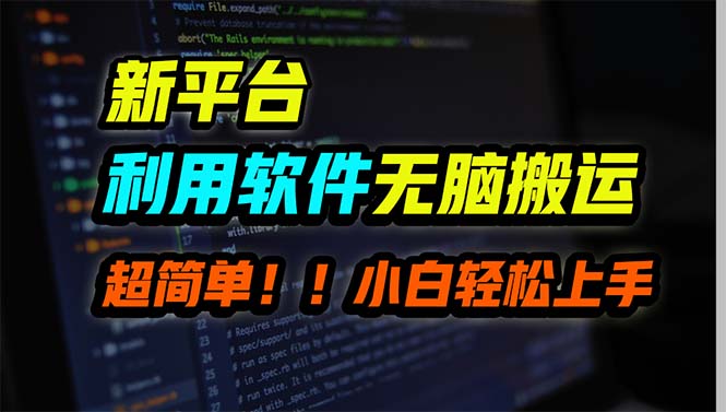 (9745期)新平台用软件无脑搬运,月赚10000+,小白也能轻松上手-轻创社项目网