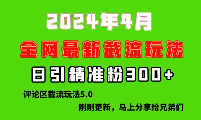 (10179期)刚刚研究的最新评论区截留玩法,日引流突破300+,颠覆以往垃圾玩法,比…-轻创社项目网