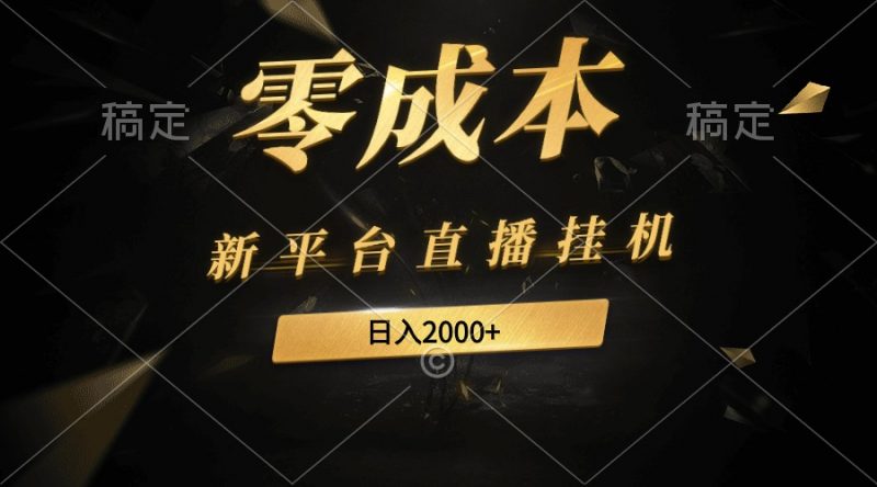 (9841期)新平台直播挂机最新玩法,0成本,不违规,日入2000+-轻创社项目网