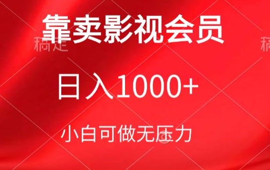 靠卖影视会员,日入1000+,落地保姆级教程,新手可学【揭秘】-轻创社项目网