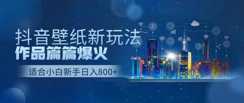 (9842期)抖音壁纸号新玩法,作品篇篇爆火,日收益500+-轻创社项目网