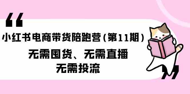 (9996期)小红书电商带货陪跑营(第11期)无需囤货、无需直播、无需投流(送往期10套)-轻创社项目网