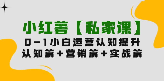 (9910期)小红薯【私家课】0-1玩赚小红书内容营销,认知篇+营销篇+实战篇(11节课)-轻创社项目网