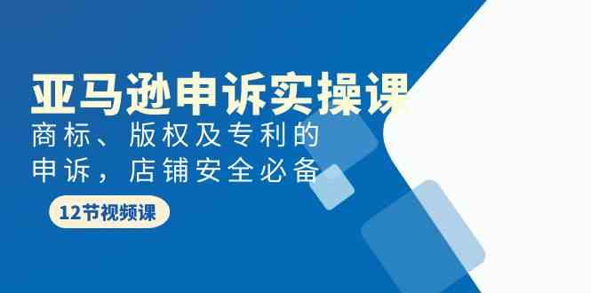 亚马逊申诉实战课,商标、版权及专利的申诉,店铺安全必备-轻创社项目网