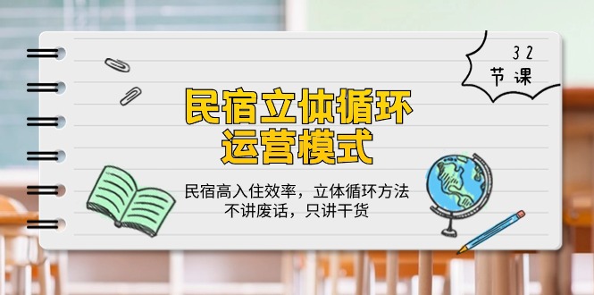 (10284期)民宿 立体循环运营模式:民宿高入住效率,立体循环方法,只讲干货(32节)-轻创社项目网