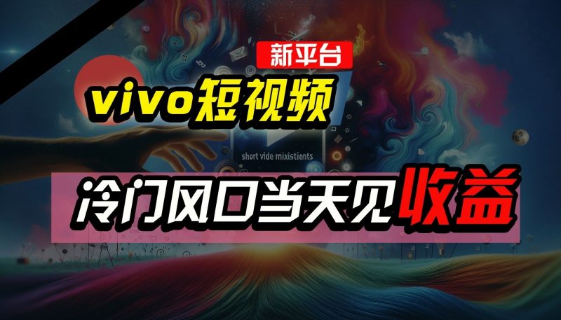 全新平台vivo短视频,新风口AI混剪无脑搬运,冷门风口当天见收益,7天撸了2300+了-轻创社项目网