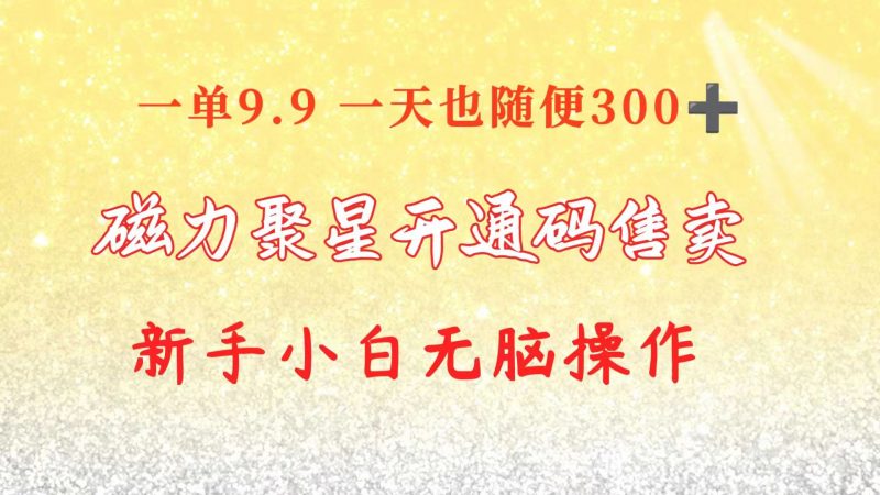 (10519期)快手磁力聚星码信息差 售卖 一单卖9.9 一天也轻松300+ 新手小白无脑操作-轻创社项目网