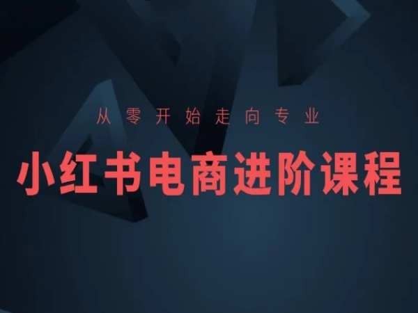 从零开始走向专业,小红书电商进阶课程-轻创社项目网
