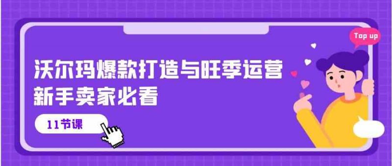 沃尔玛爆款打造与旺季运营,新手卖家必看(11节视频课)-轻创社项目网