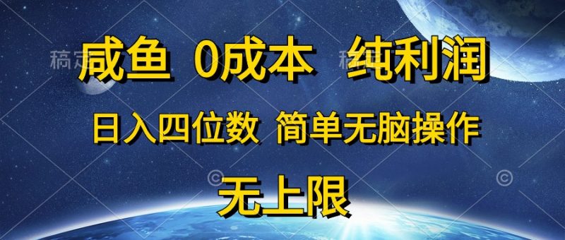 (10576期)咸鱼0成本,纯利润,日入四位数,简单无脑操作-轻创社项目网