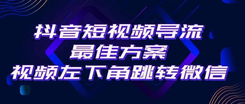 (10527期)抖音短视频引流导流最佳方案,视频左下角跳转微信,外面500一单,利润200+-轻创社项目网