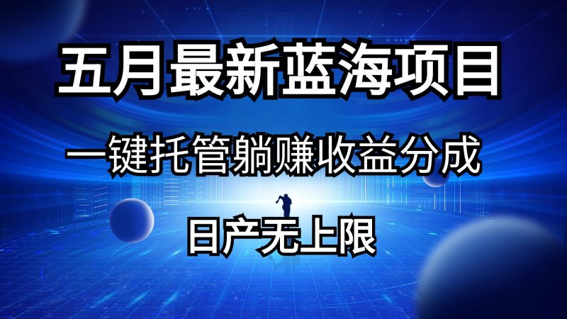 (10469期)五月刚出最新蓝海项目一键托管 躺赚收益分成 日产无上限-轻创社项目网