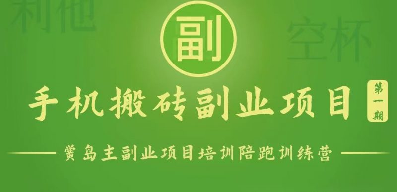 手机搬砖小副业项目训练营1.0,能用手机做的简单小副业-轻创社项目网