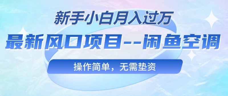 (10767期)最新风口项目—闲鱼空调,新手小白月入过万,操作简单,无需垫资-轻创社项目网