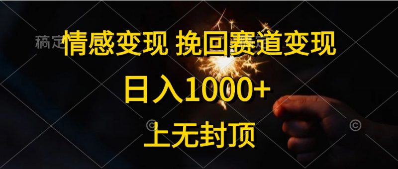 (10571期)情感变现,挽回赛道变现,日入1000+,上无封顶-轻创社项目网