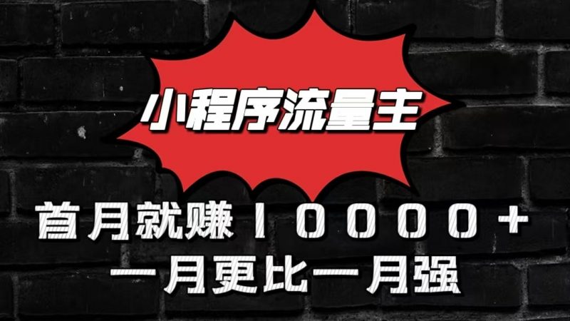 小程序流量主首月就赚10000+,一月更比一月强!小本创业首选-轻创社项目网