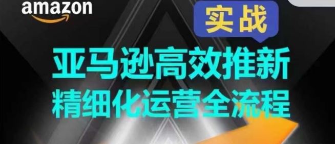 亚马逊高效推新精细化运营全流程,全方位、快速拉升产品排名和销量!-轻创社项目网