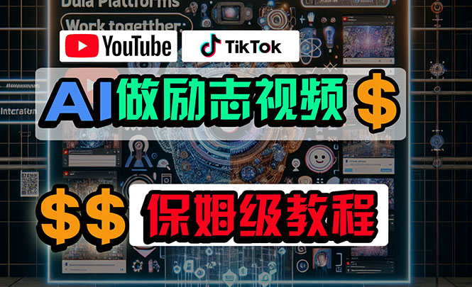 (10520期)利用AI制作励志视频,在YouTube和TikTok赚钱,小白可做(附工具)-轻创社项目网
