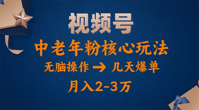 (11288期)视频号火爆玩法,高端中老年粉核心打法,无脑操作,一天十分钟,月入两万-轻创社项目网