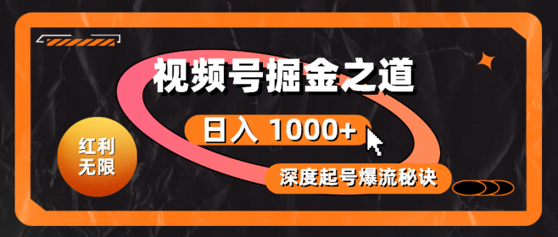 (10857期)红利无限!视频号掘金之道,深度解析起号爆流秘诀,轻松实现日入 1000+!-轻创社项目网