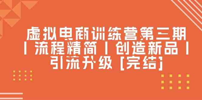 虚拟电商训练营第三期丨流程精简丨创造新品丨引流升级 [完结]-轻创社项目网