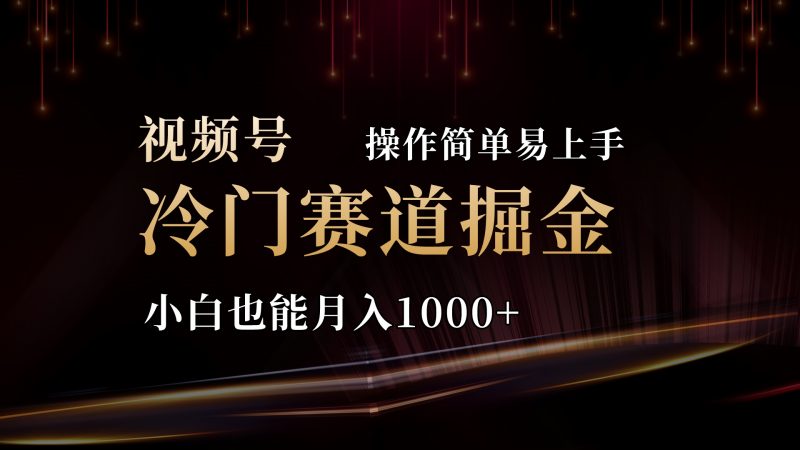 (11125期)2024视频号三国冷门赛道掘金,操作简单轻松上手,小白也能月入1000+-轻创社项目网