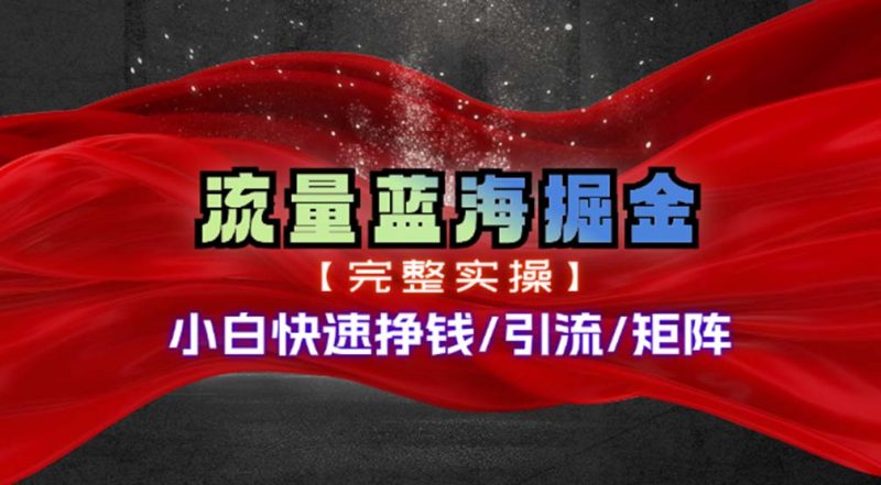 (11302期)热门赛道掘金_小白快速入局挣钱,可矩阵【完整实操】-轻创社项目网