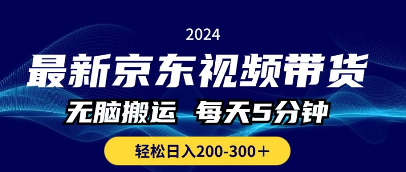 (10900期)最新京东视频带货,无脑搬运,每天5分钟 , 轻松日入200-300+-轻创社项目网