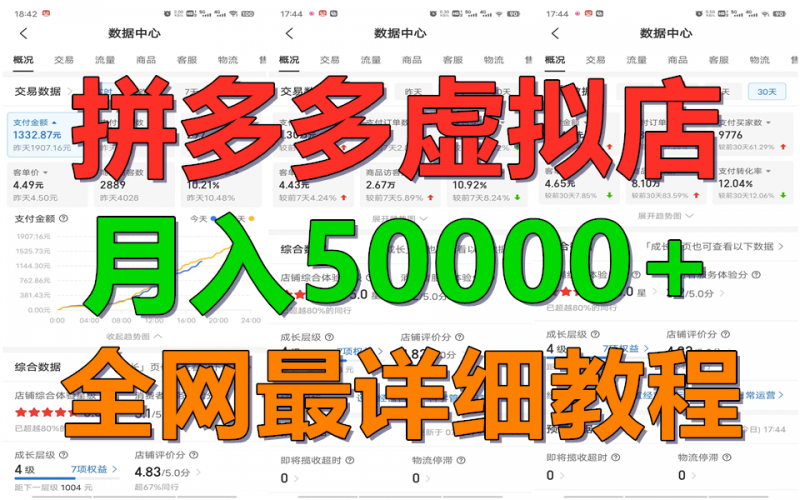 拼多多虚拟电商训练营月入50000+你也行,暴利稳定长久,副业首选-轻创社项目网