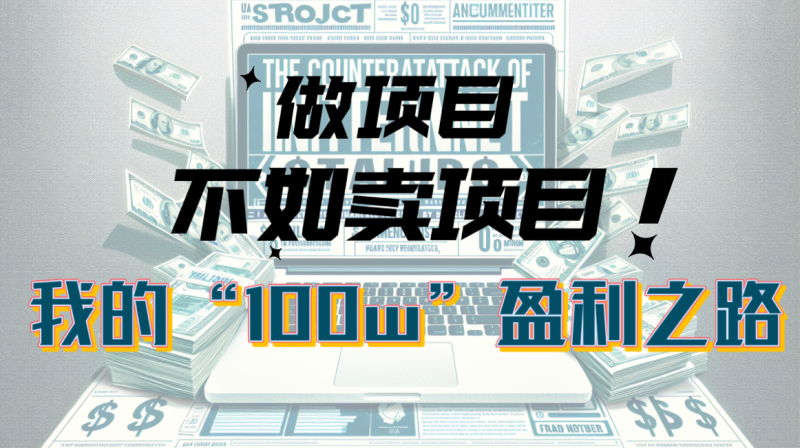 (10930期)为什么做项目不如卖项目?我的100W+盈利之路-轻创社项目网