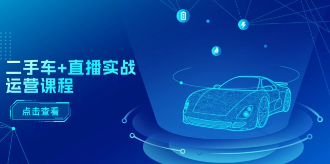 (11166期)二手车+直播实战运营课程:直播推荐/短视频推荐/千川投放/直播全流程-轻创社项目网