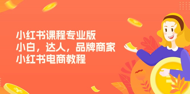 小红书课程专业版,小白,达人,品牌商家,小红书电商教程(15节)-轻创社项目网