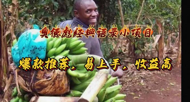 (11030期)奥德彪经典语录小项目,爆款推荐,易上手,收益高-轻创社项目网